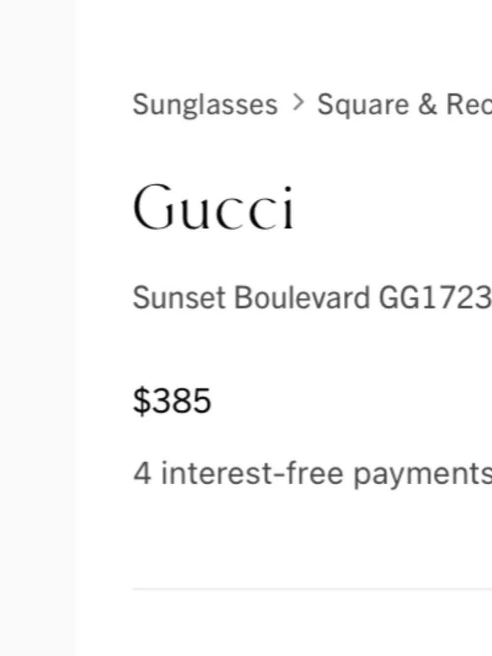 Gucci GG1723S NIB $385